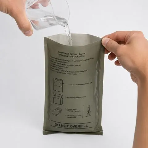 Add water to the heater pouch